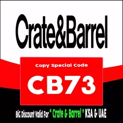 كريت اند باريل Crate and Barrel Coupon Code 15% off | Code (CB73) | Save up to 90% for all Offers